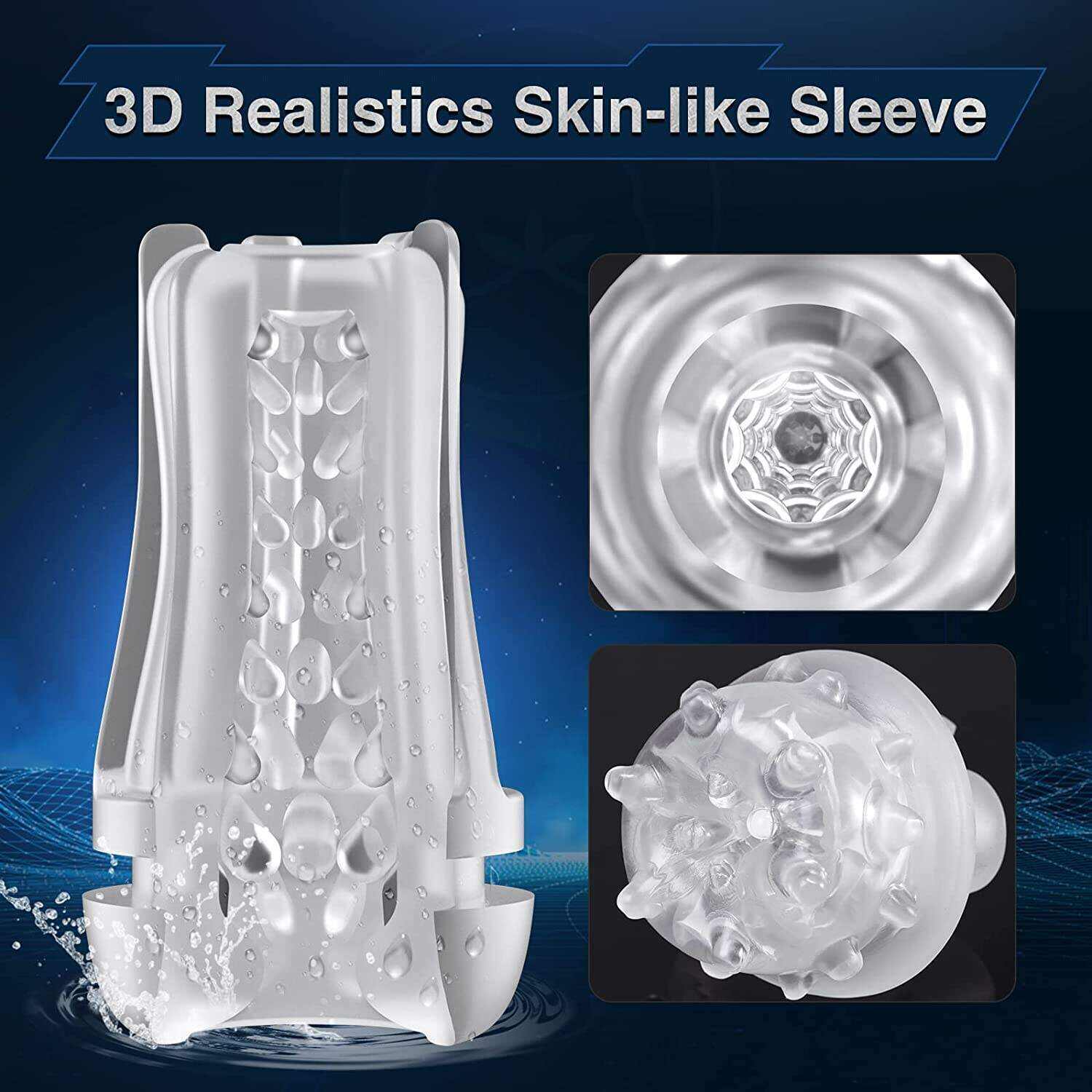 Automatic Sucking Male Masturbators - Upgraded 7 Vibration & Suction Hands Free Pocket Pussy Male Stroker with 3D Realistic Textured, Blowjob Toy Mens Adult Male Sex Toys for Men (Black)