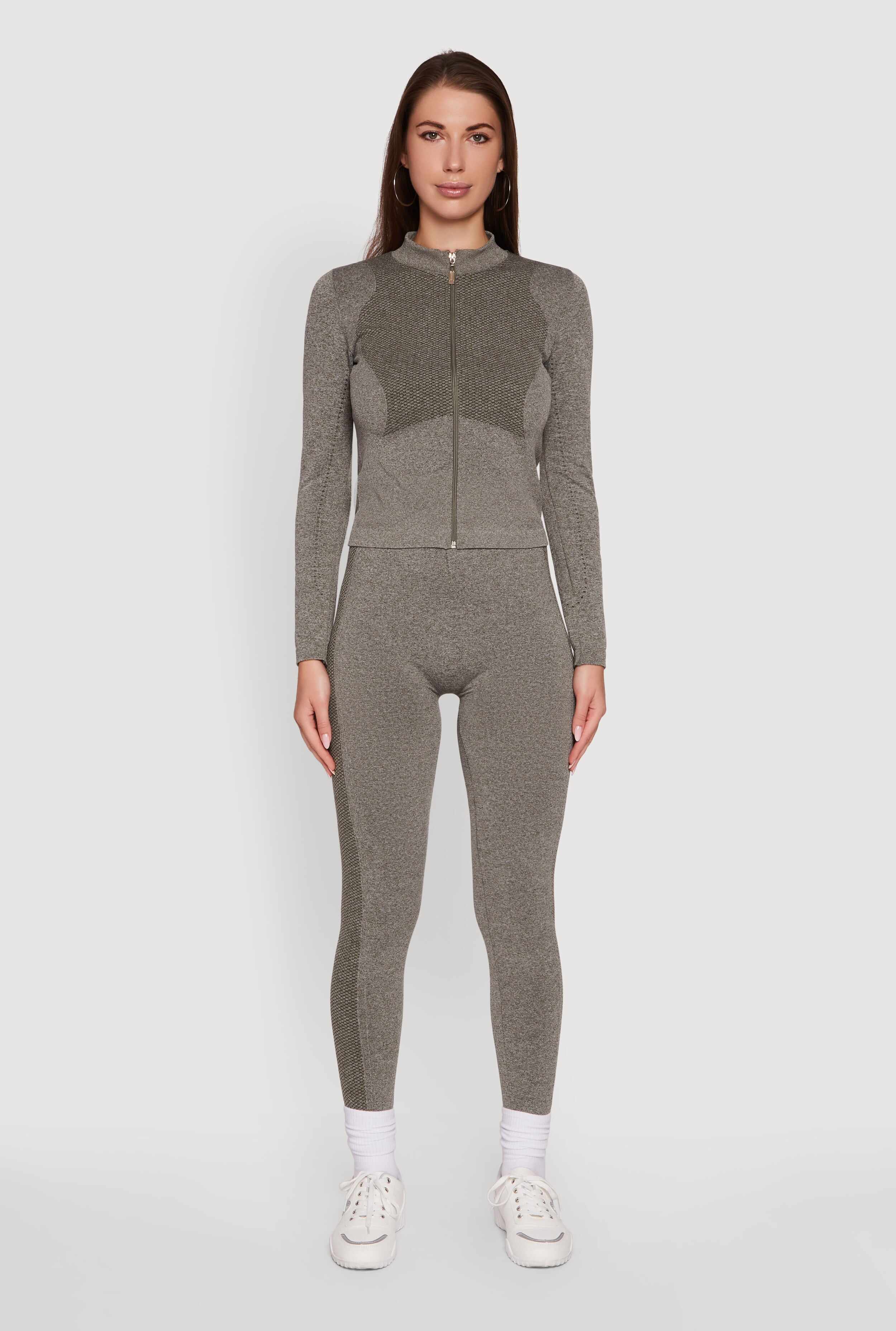 High Waisted Marled Seamless Leggings