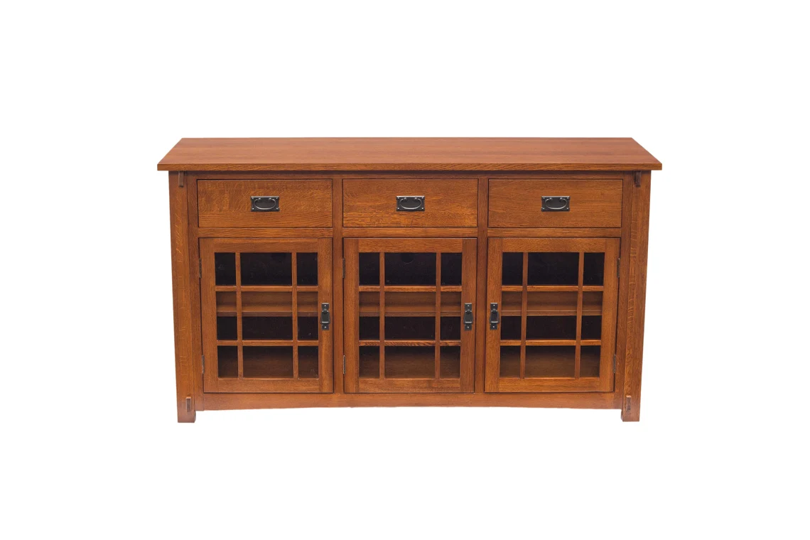 Craftsman Mission Solid Oak Sideboard / Media Console - 65