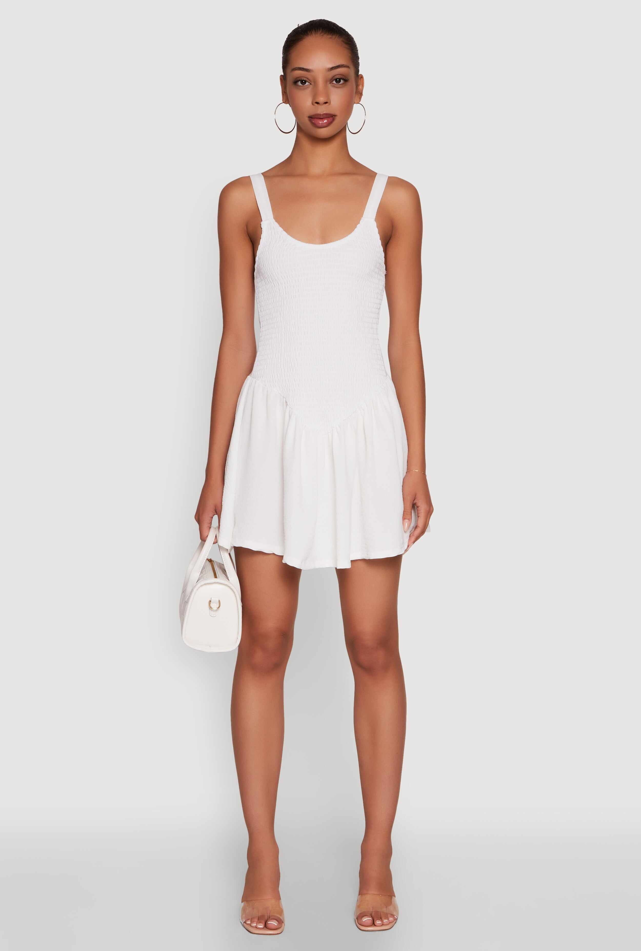 Chic Scoop Neck Sleeveless Skater Dress