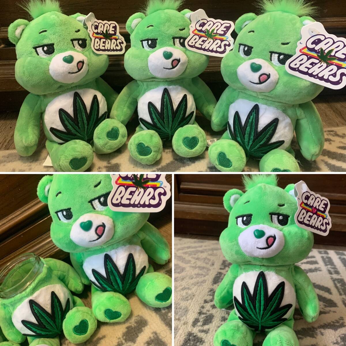 🍃PREMIUM I Don’t Care Bear (stash jar option)