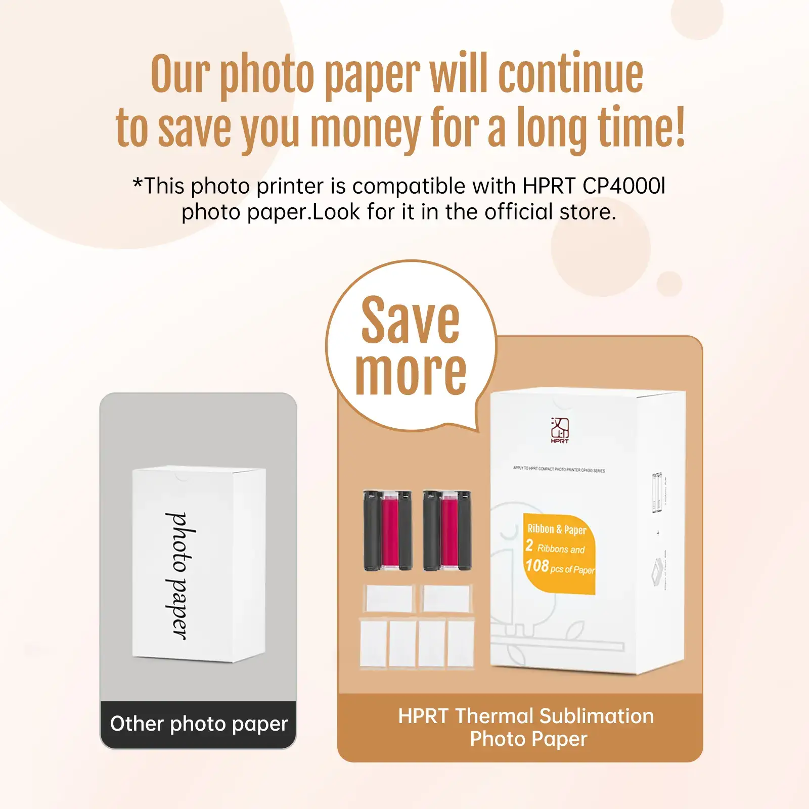 4x6 Photo Printer, Includes 20 Sheets & 1 Ribbon, Portable Thermal Dye Sublimation Printer with AR Video Printing, Valentine's Day Gift