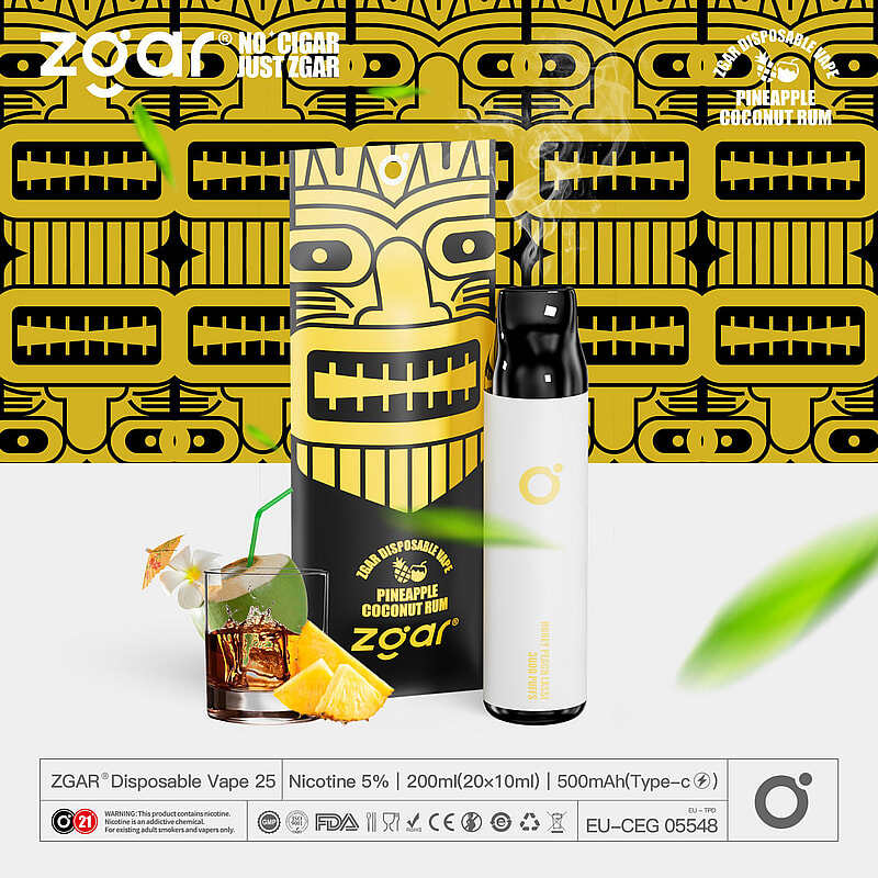 ZGAR ZG25 3000 Puffs  5% Nicotine Rechargeable Disposable Pod