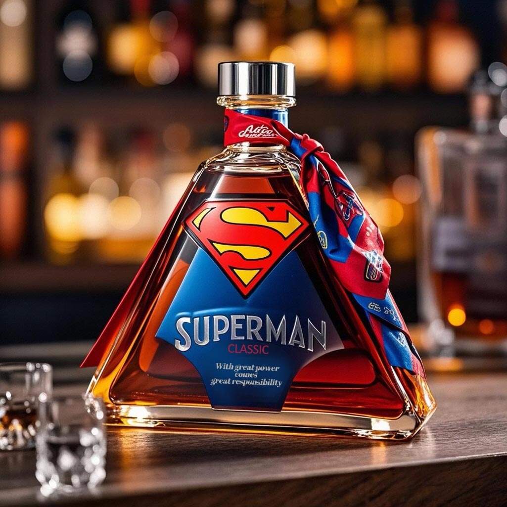 Limited Edition Superman Whiskey Bottle