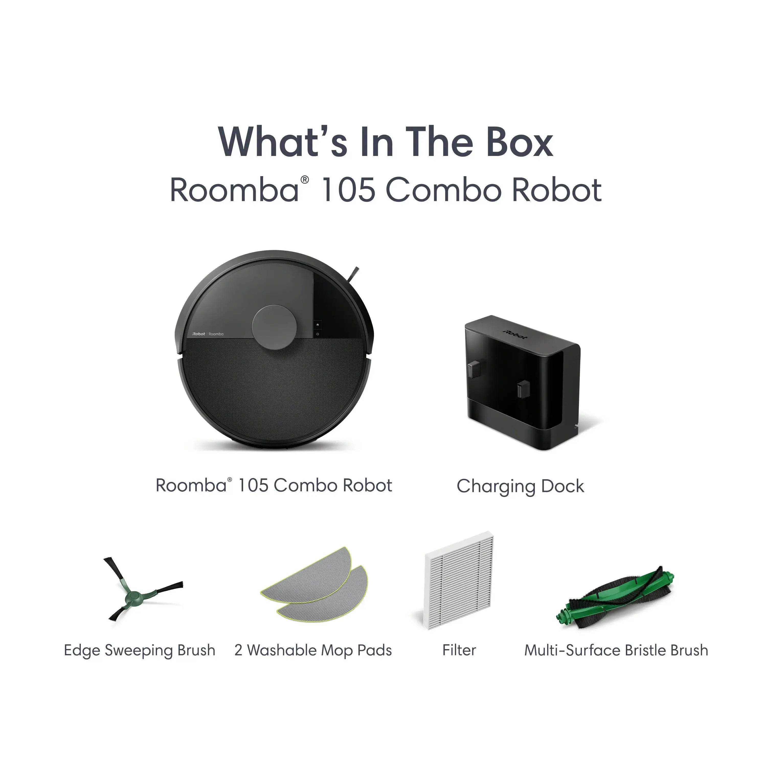 105 Combo Robot Vacuum & Mop – 70X Suction, 2x Deeper Scrubbing, ClearView™ LiDAR Navigation with Auto Carpet Detection for Effortless 4-Stage Everyday Cleaning