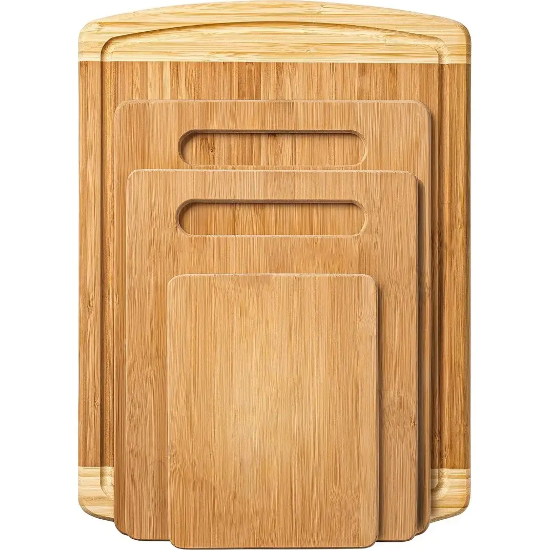 Bamboo Cutting Board Set - Wooden cutting board, Assorted Sizes of Bamboo Wood Cutting Boards & Chopping Board for Kitchen