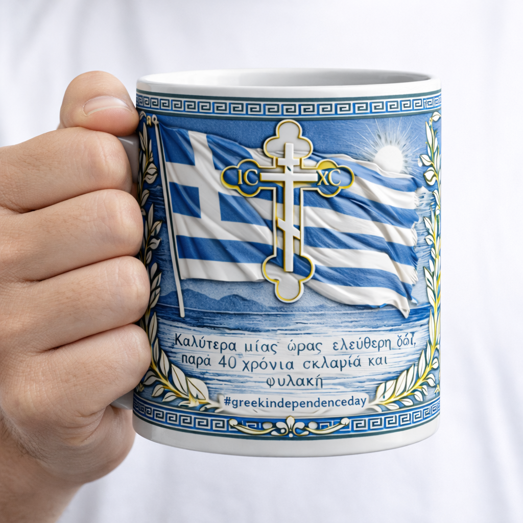 205 Years of Greek Pride! The Ultimate Commemorative Mug 🇬🇷☕