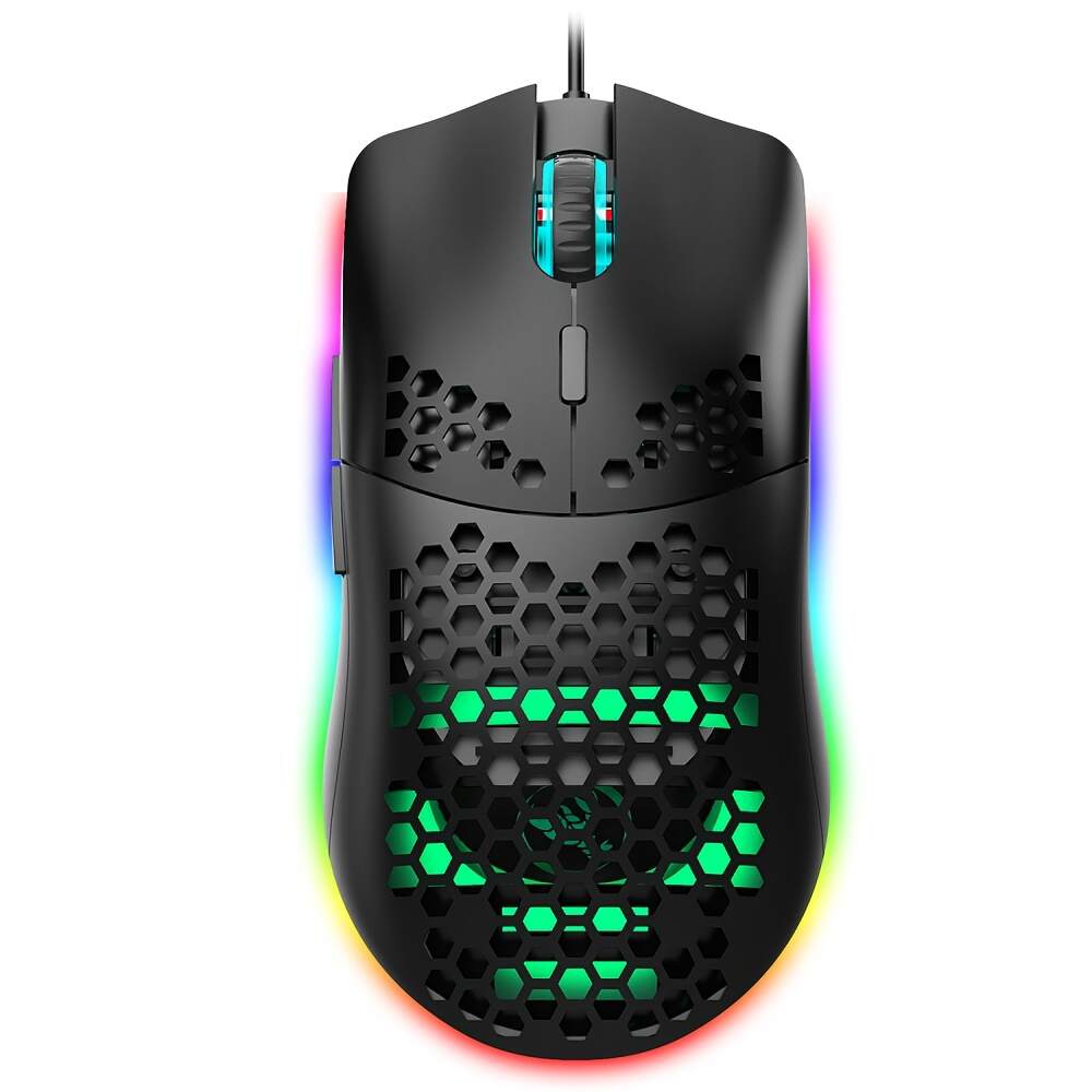 HXSJ Wired Gaming Mouse With RGB Lighting, 6 Programmable Buttons, And Switch Support For All Games