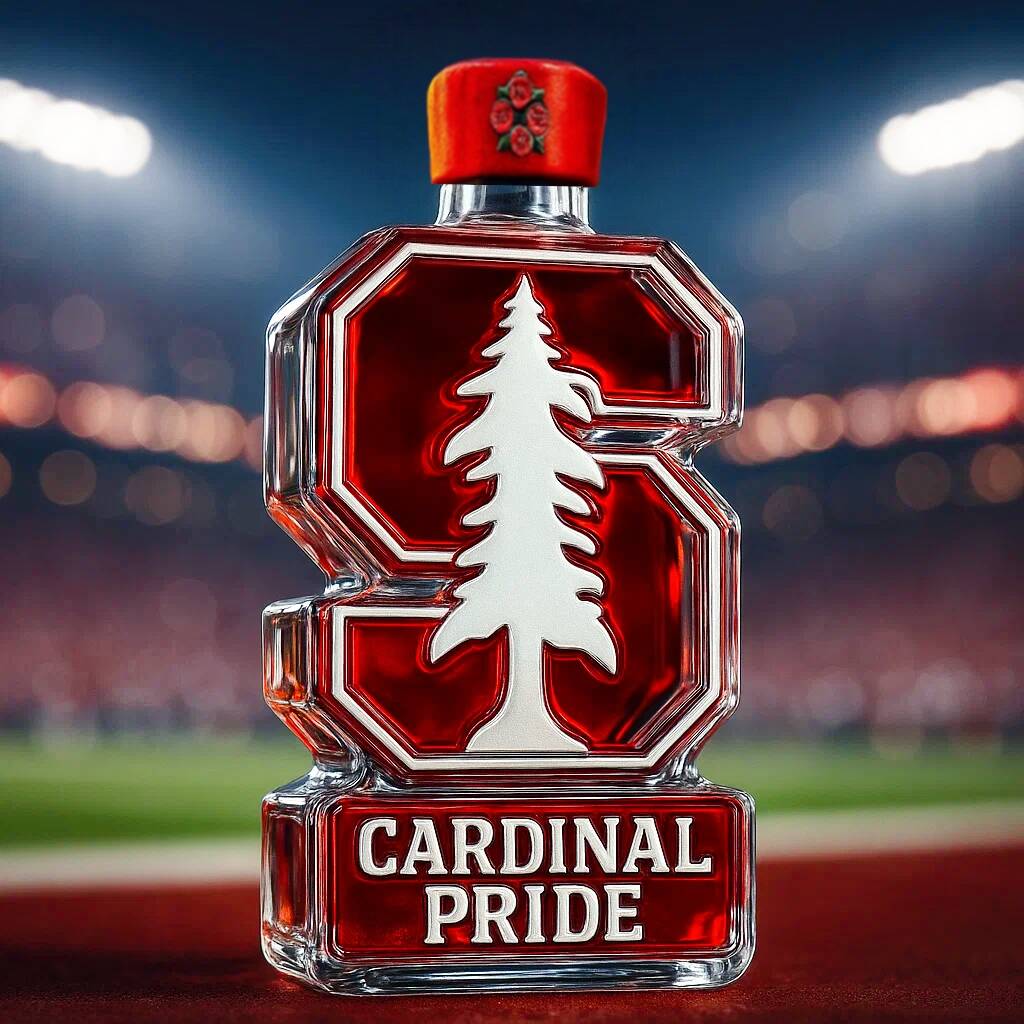 Stanford Cardinal Whiskey Bottle