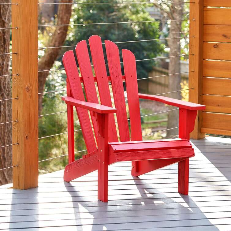 Brently Solid Wood Adirondack Chair