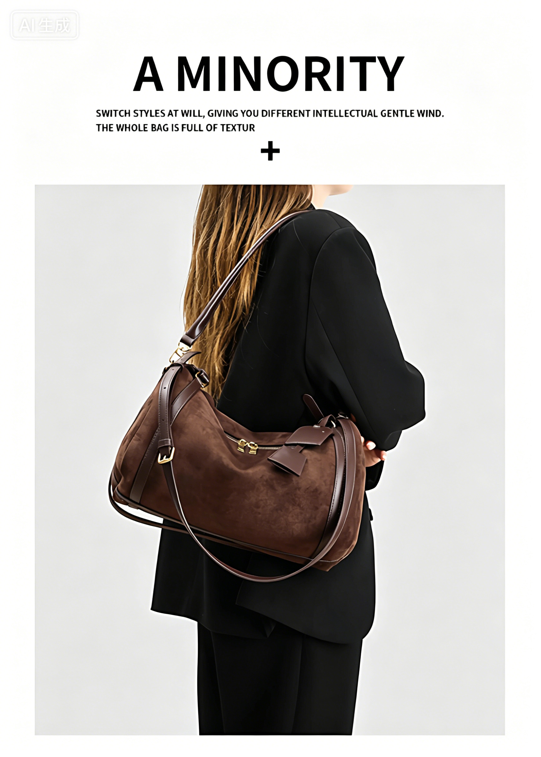 Fashionable women handbag with classic design