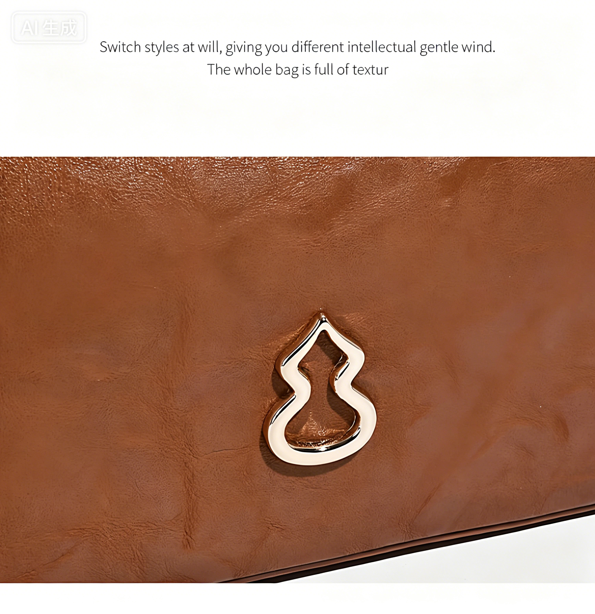 Fashionable women handbag with cowhide leather