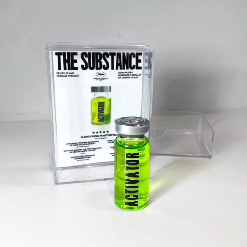 The Substance Activator Serum Vial Bottle with Display Collectable Box Movie Prop