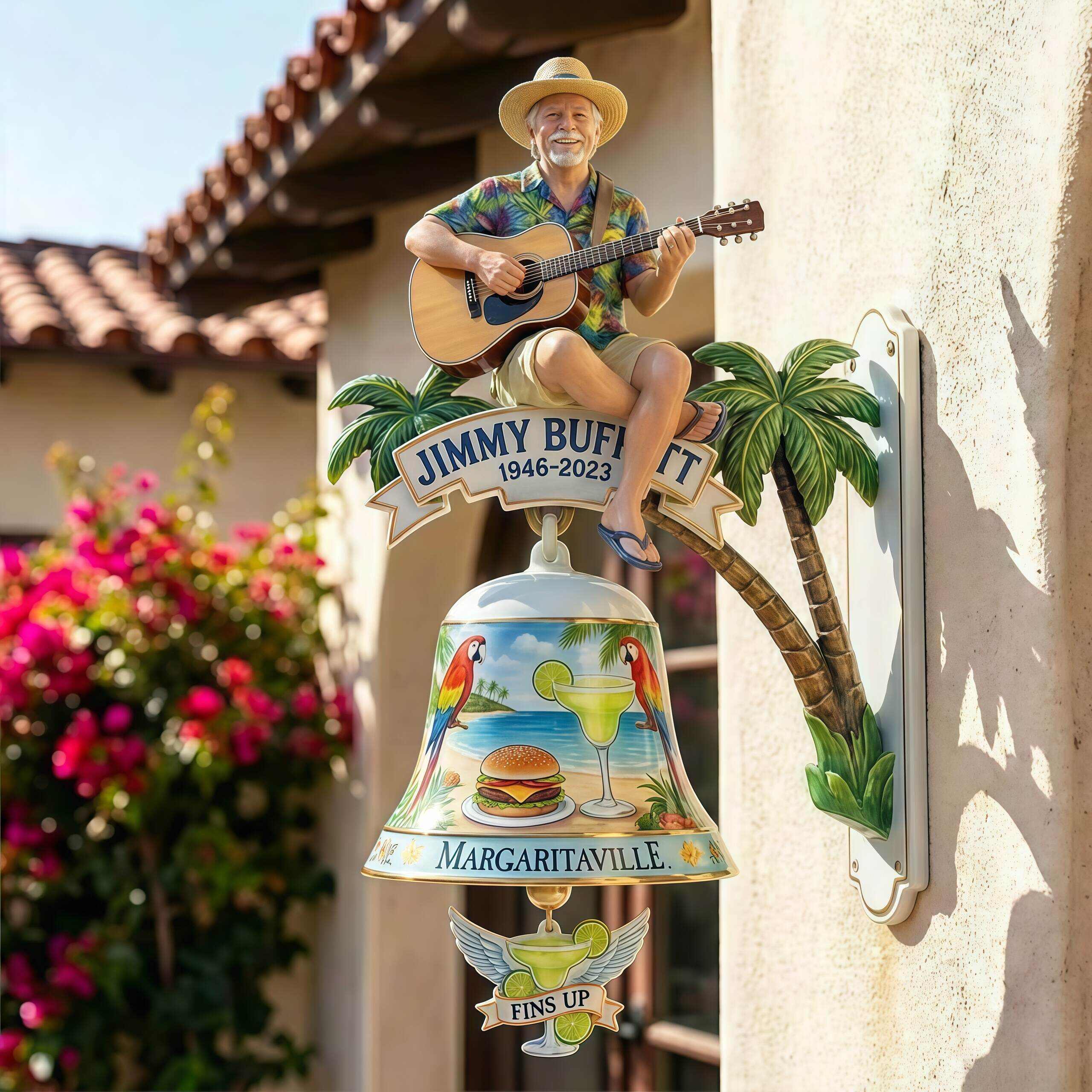 Jimmy Buffett Tribute Margaritaville Wall Bell