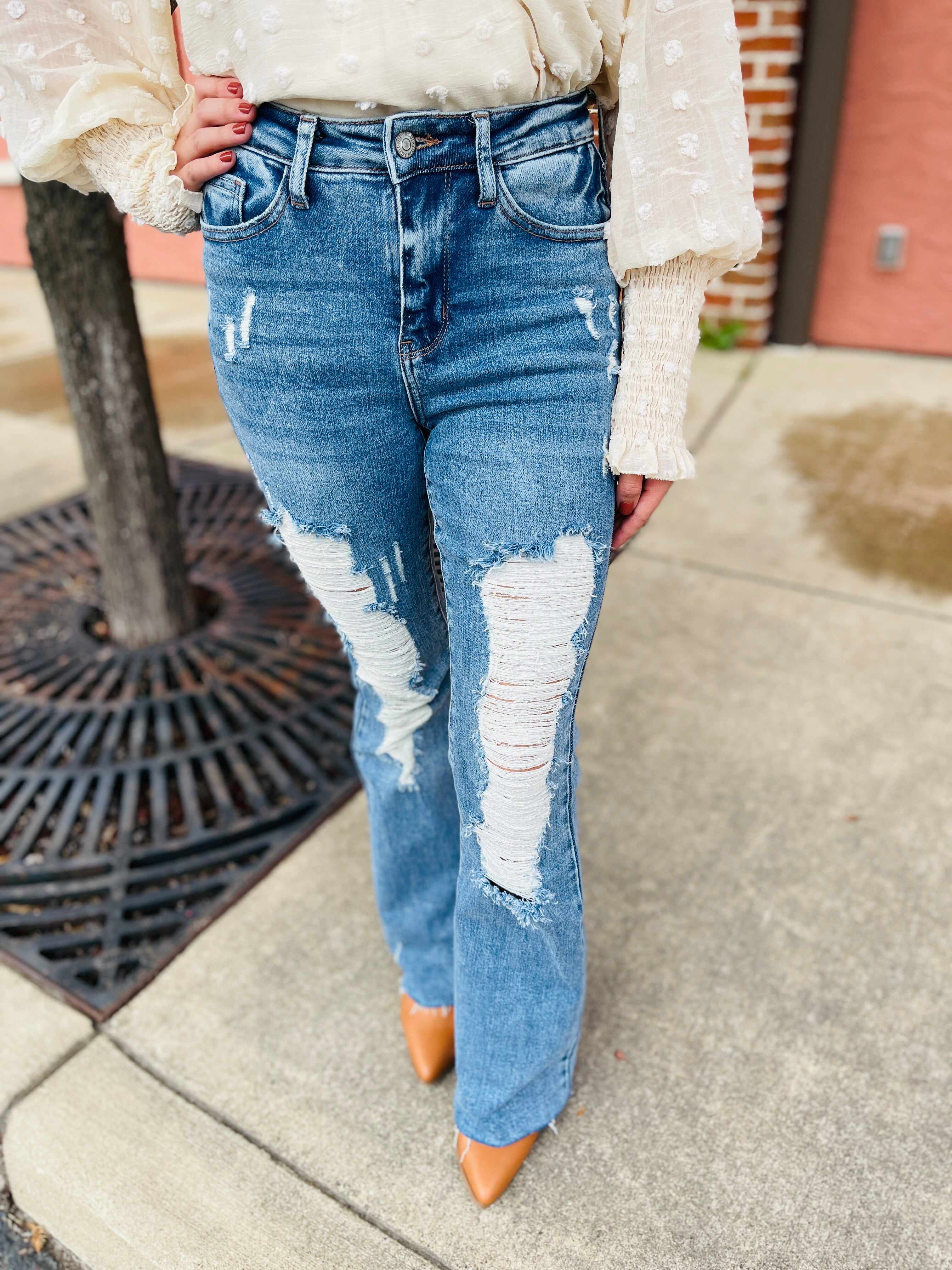 Plus/Reg Dare To Flare Jeans