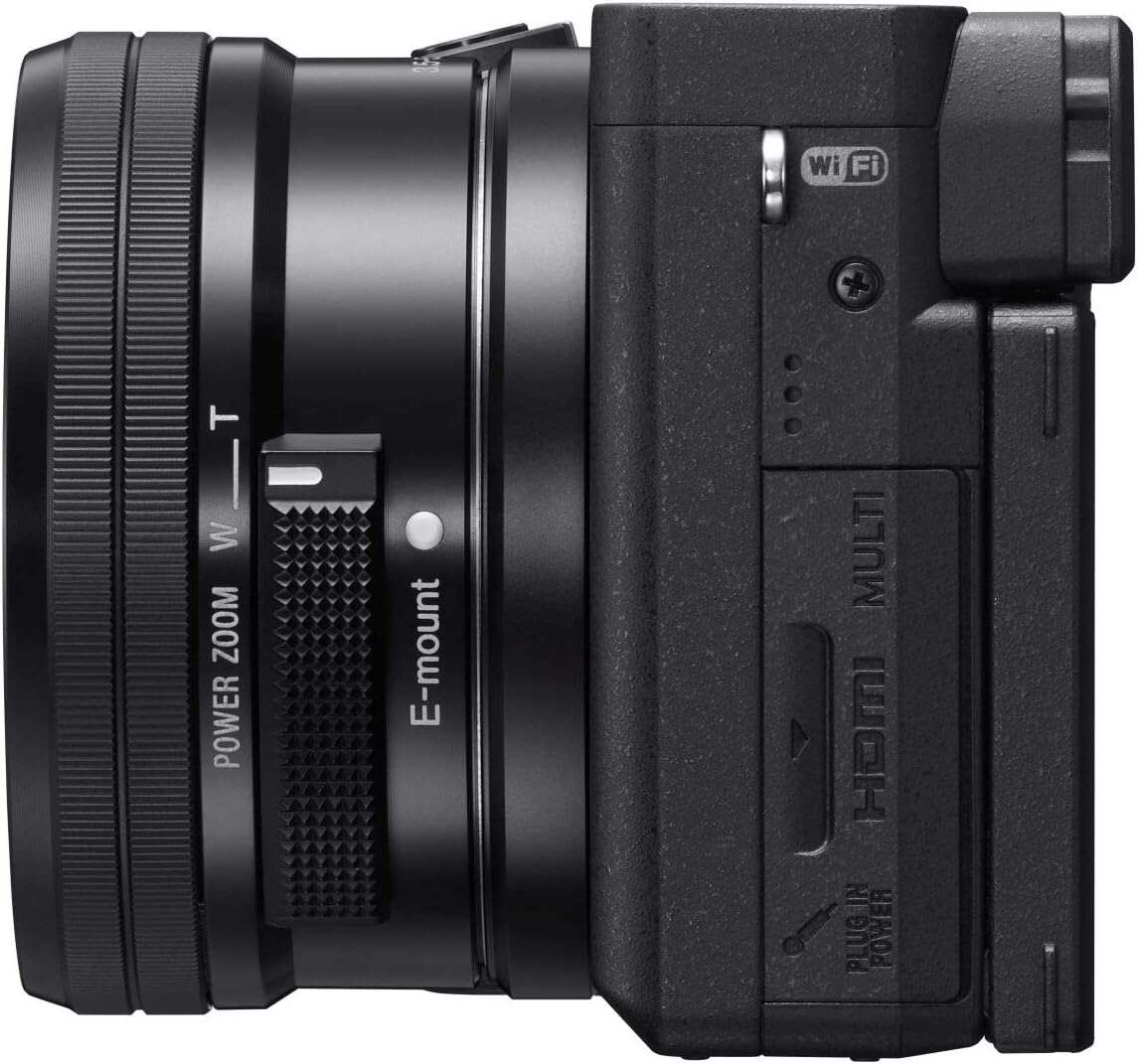 Sony Alpha a6400 Mirrorless Camera: Compact APS-C Interchangeable Lens Digital Camera with Real-Time Eye Auto Focus, 4K Video, Flip Screen & 16-50mm Lens - E Mount Compatible - ILCE-6400L/B, Black