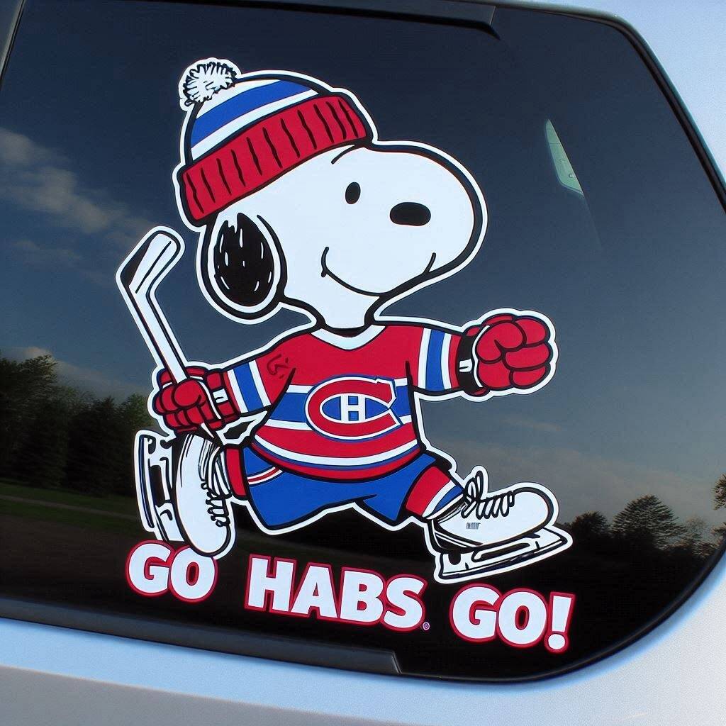 Snoopy NHL Car Decal