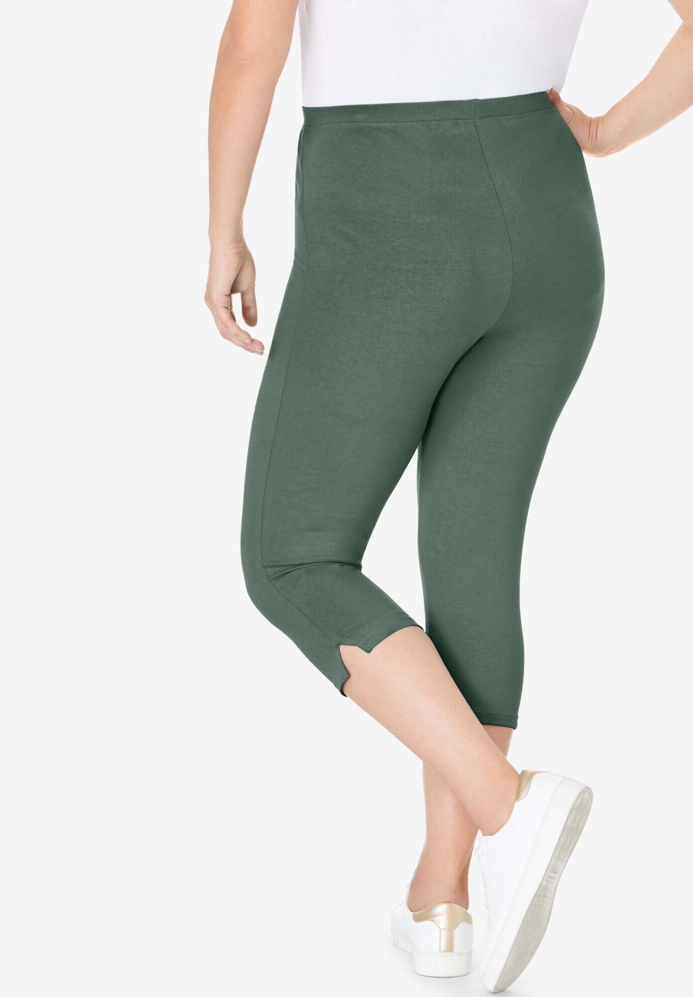 Stretch Cotton Capri Legging