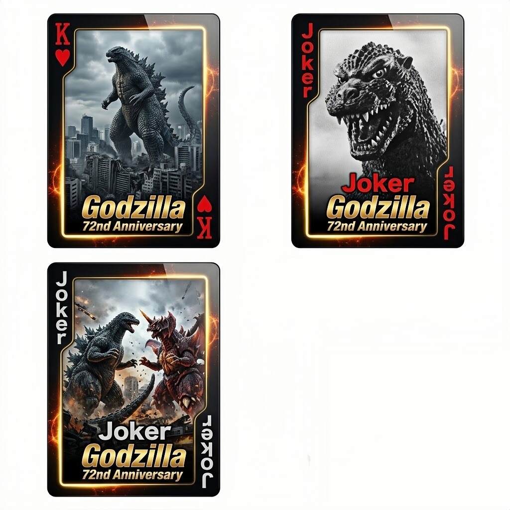 Godzilla 72nd Anniversary Limited Edition Playing Cards—54 CARDS