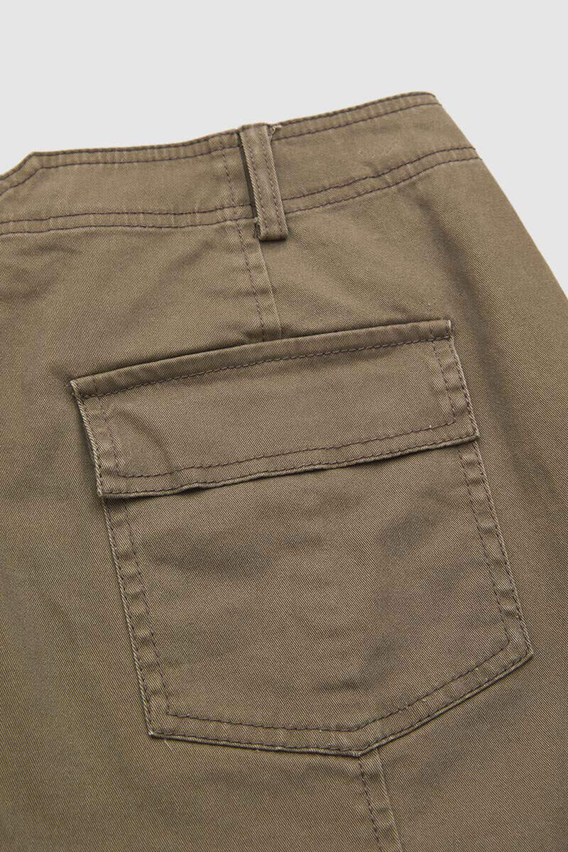 🔥 Last Day For Clearance！ !10 packs only $32!Solid Stitch Detail Mid Waist Barrel Leg Pants Without Belt