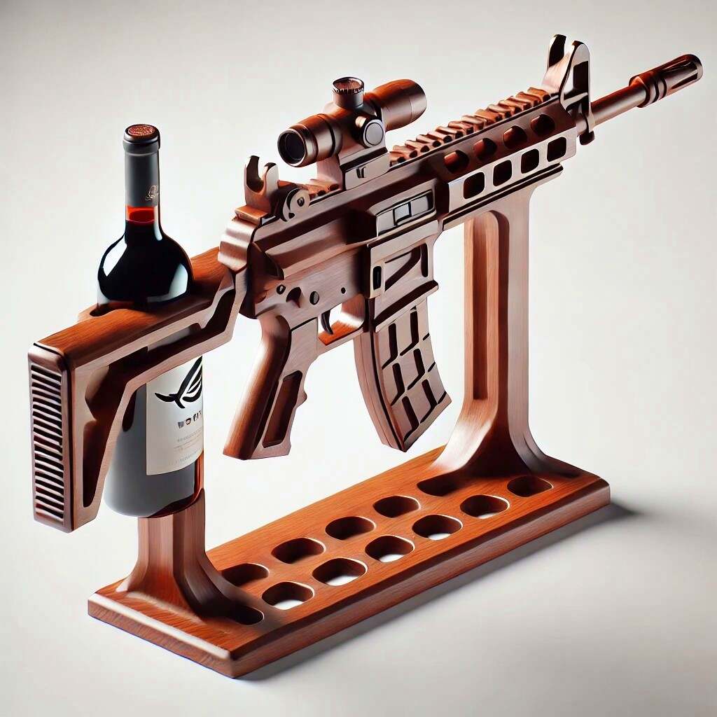Military Themed Wine Bottle Rack