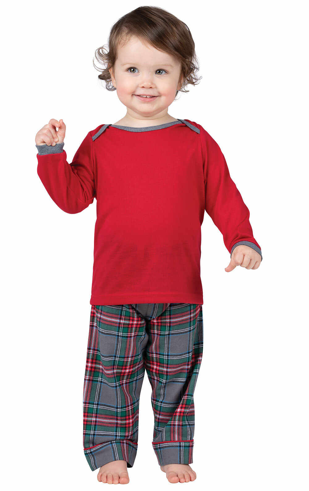 Gray Plaid Matching Family Pajamas