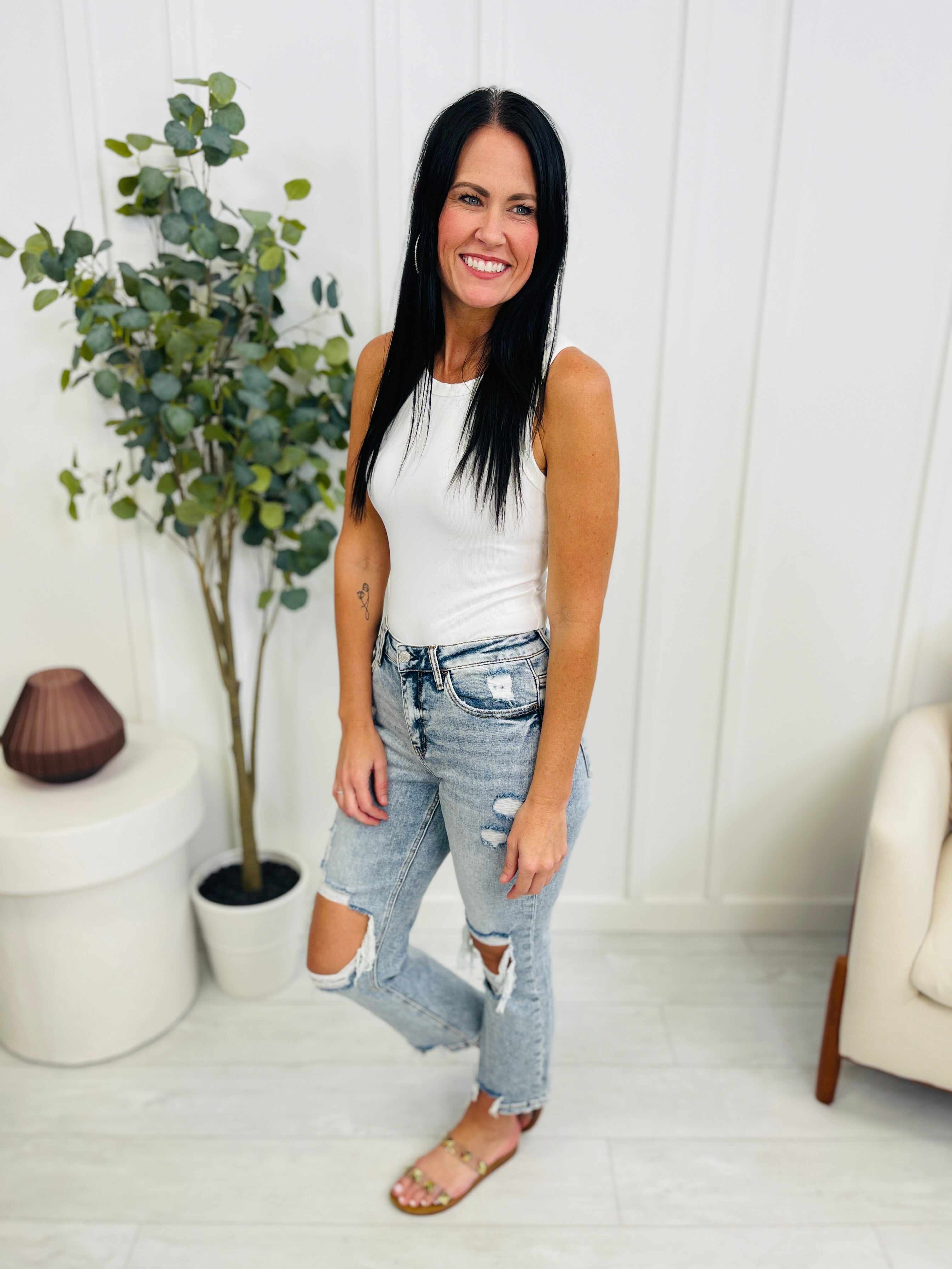 RESTOCK! Lovervet REG/CURVY You're My Lover Cropped Straight Leg Jeans