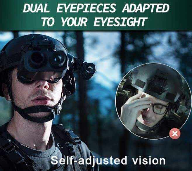 Helmet Mounted Binoculars Gear 3D Infrared Telescope Flip-Up Night Vision Binoculars