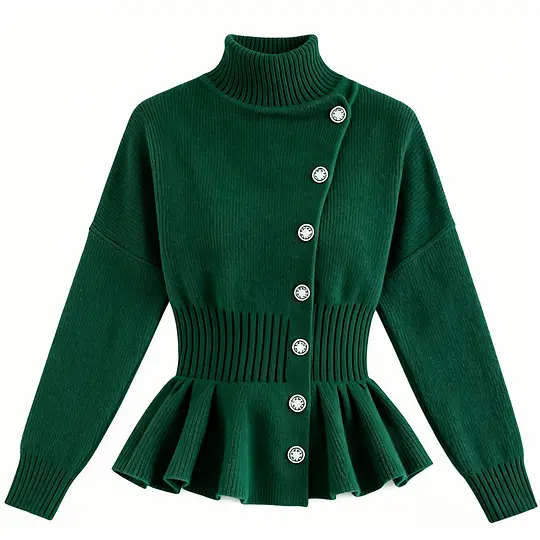 🔥Summer Arrivals🌟Slim Turtleneck Solid Color Pullover Knitted Top