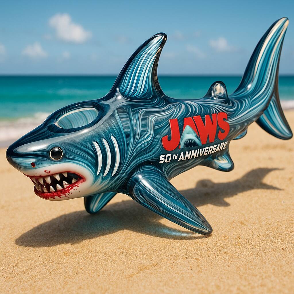 Jaws 50th Anniversary glass pipe