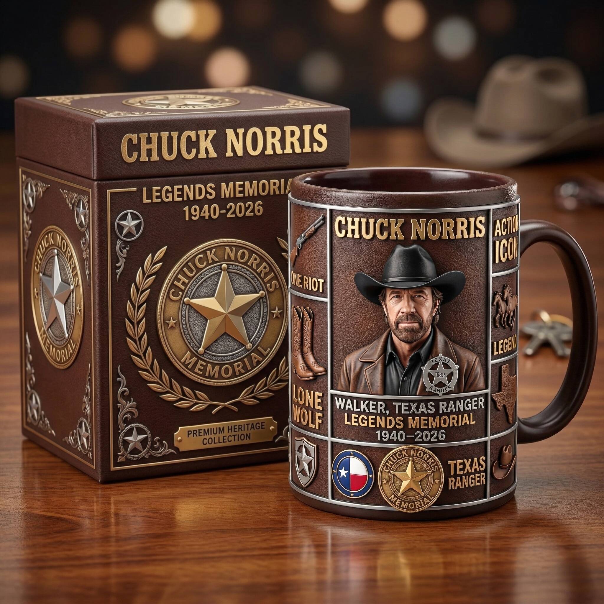 Chuck Norris Legends Memorial Mug🤠