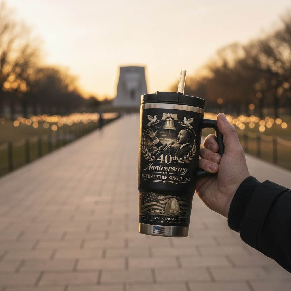 MLK DAY 40th Anniversary Tumbler Set