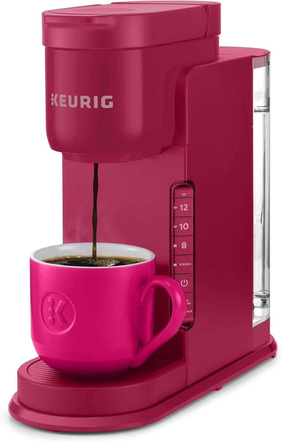 K-Express Single Serve K-Cup Pod Coffee Maker, 3 Brew Sizes, Strong Button Feature, 42oz Removable Reservoir, Evergreen
