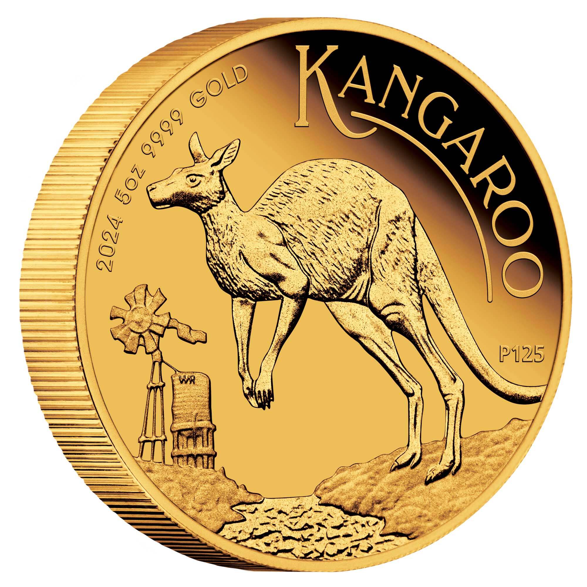 Australian Kangaroo 2024 5oz Gold Proof Coin