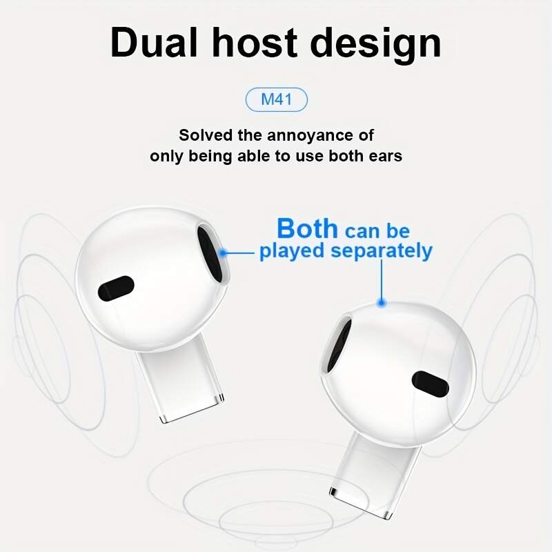 Wireless Earbuds with Volume Control, Semi-Open Design, High-Fidelity Sound, Touch Control, Lightweight for Gaming for Android for iPhone Cellphone Games Earpieces Smart Headphones