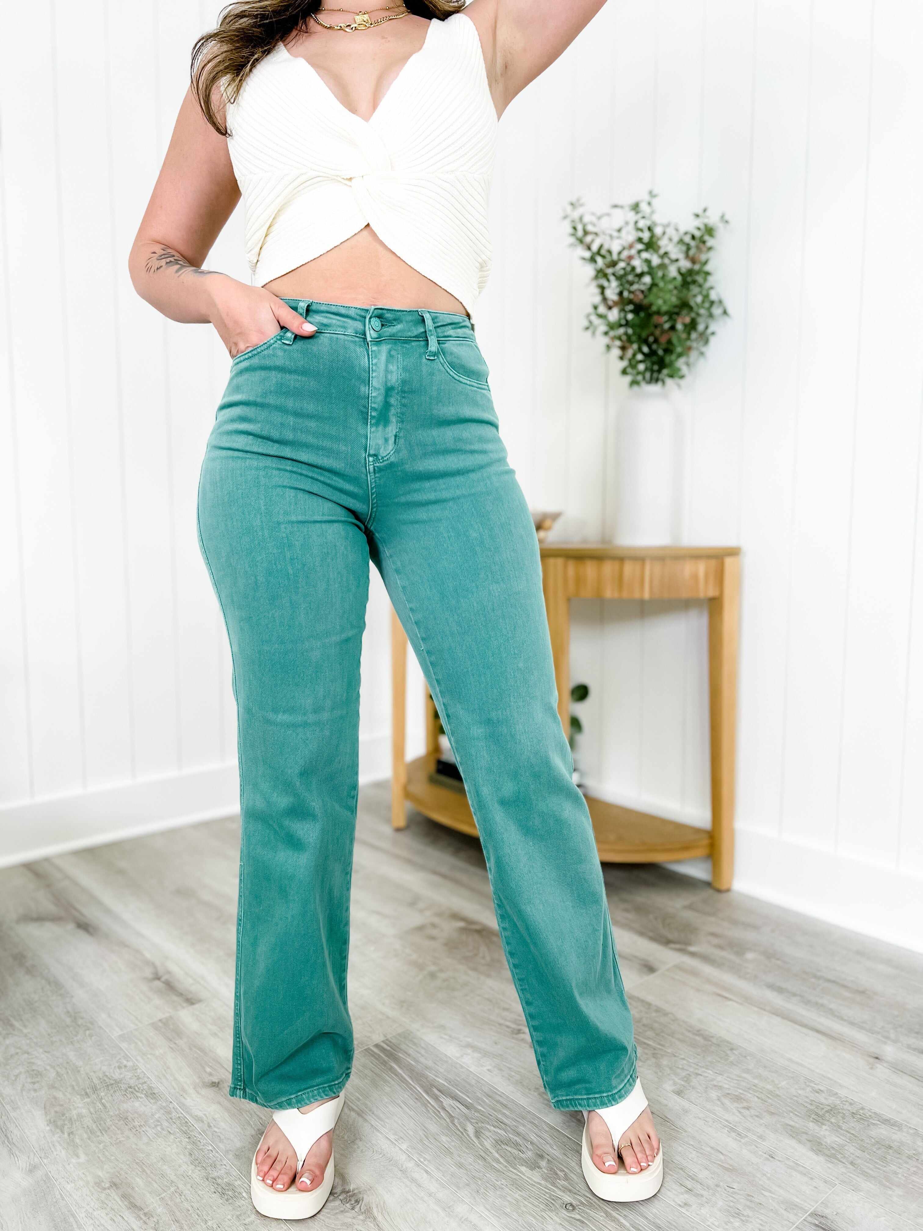 🔥Hot Sales🔥 Work to Weekend Sea Green 90s Straight