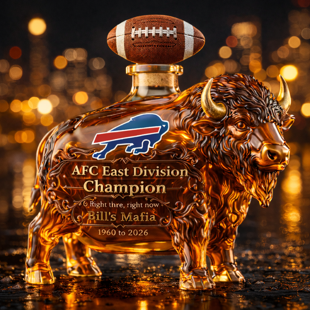 Buffalo 2026 AFC East Champ Whiskey Commem Bottle