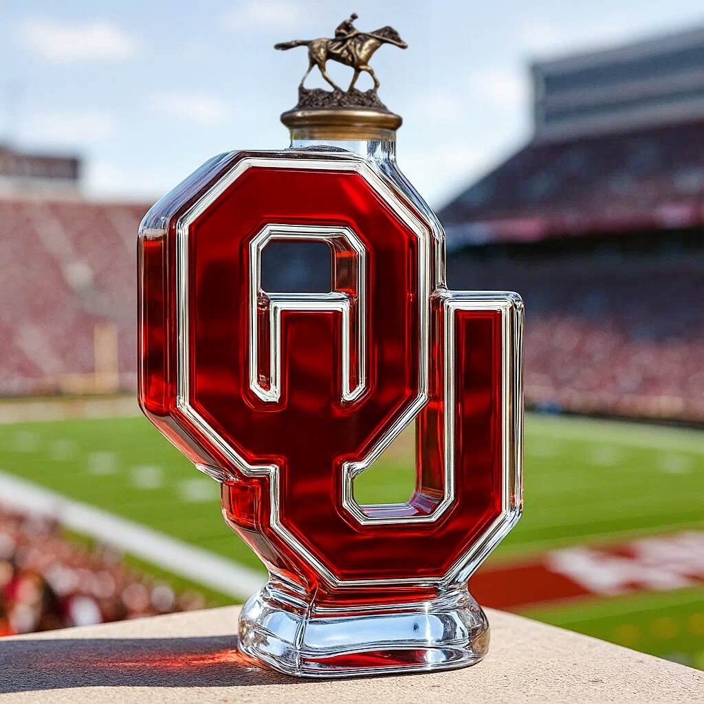 Oklahoma Sooners Whiskey Bottle