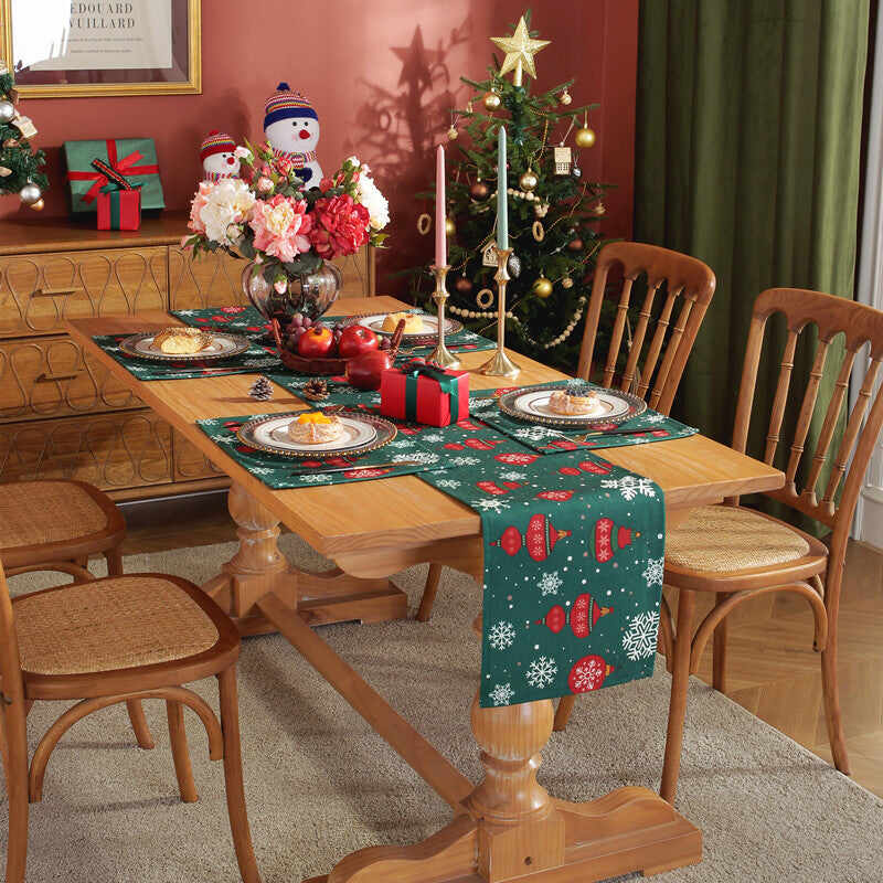 Merry Christmas Holiday Table Runner