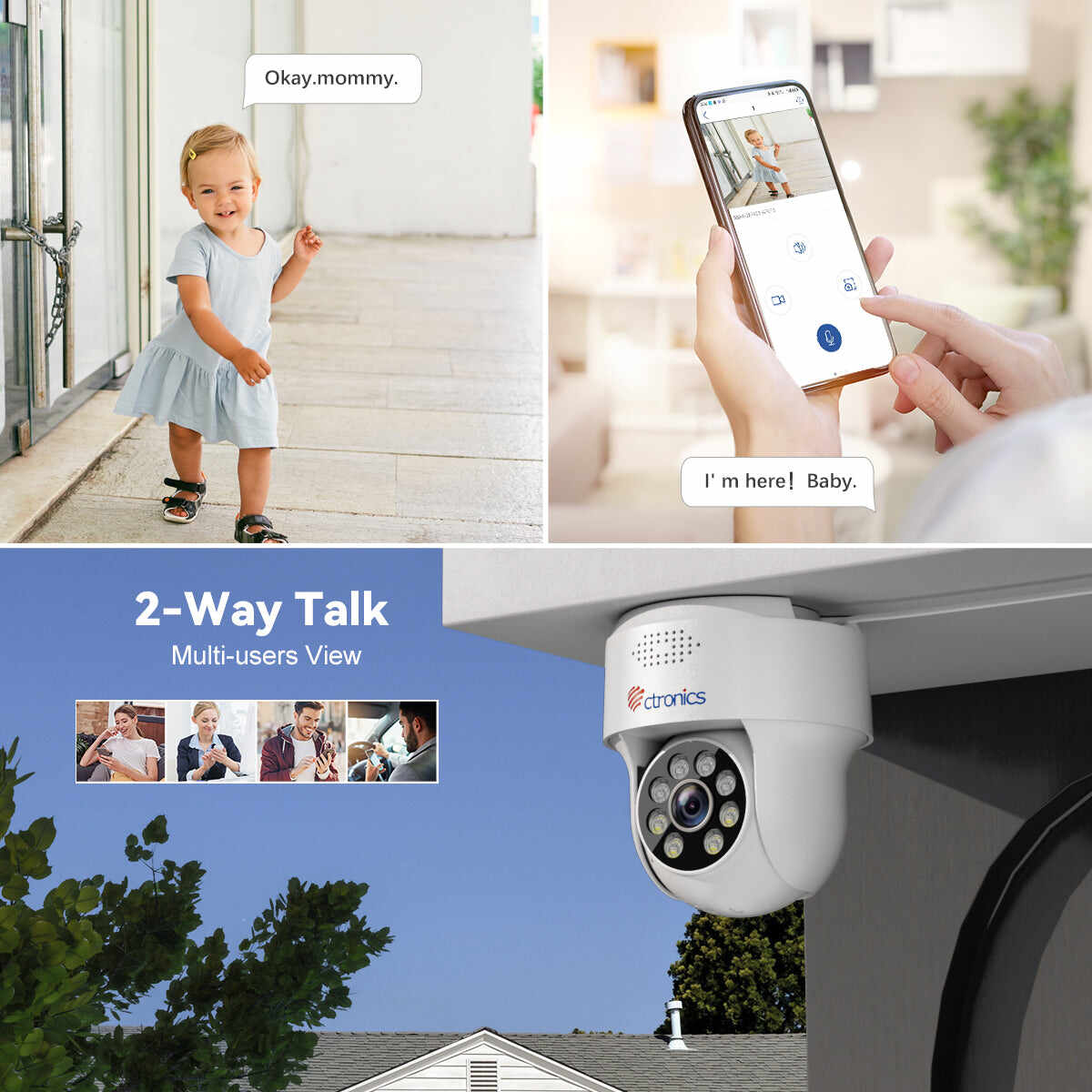 【2nd item $19.99】5MP PTZ Outdoor Surveillance Camera 2.4/5 GHz WiFi IP Dome Camera Human Detection Auto Tracking