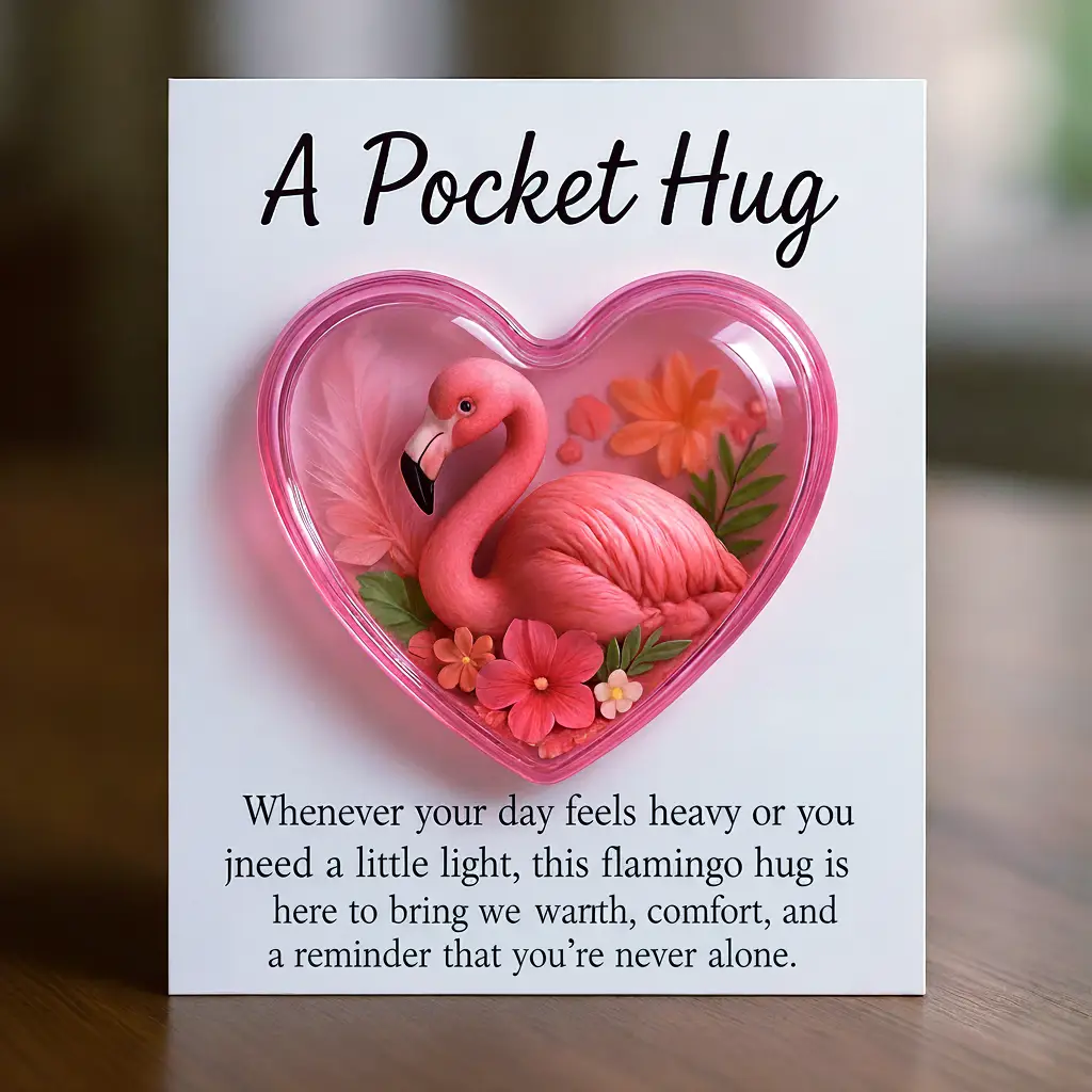 A Pocket Hug for flamingo lover