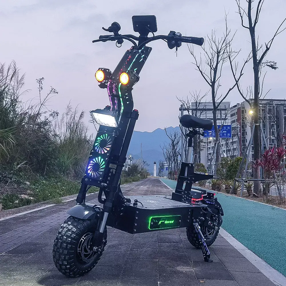 Latest 14inch fat wheel 10000W Fat Tire Electric Scooter with Top Speed 66MPH