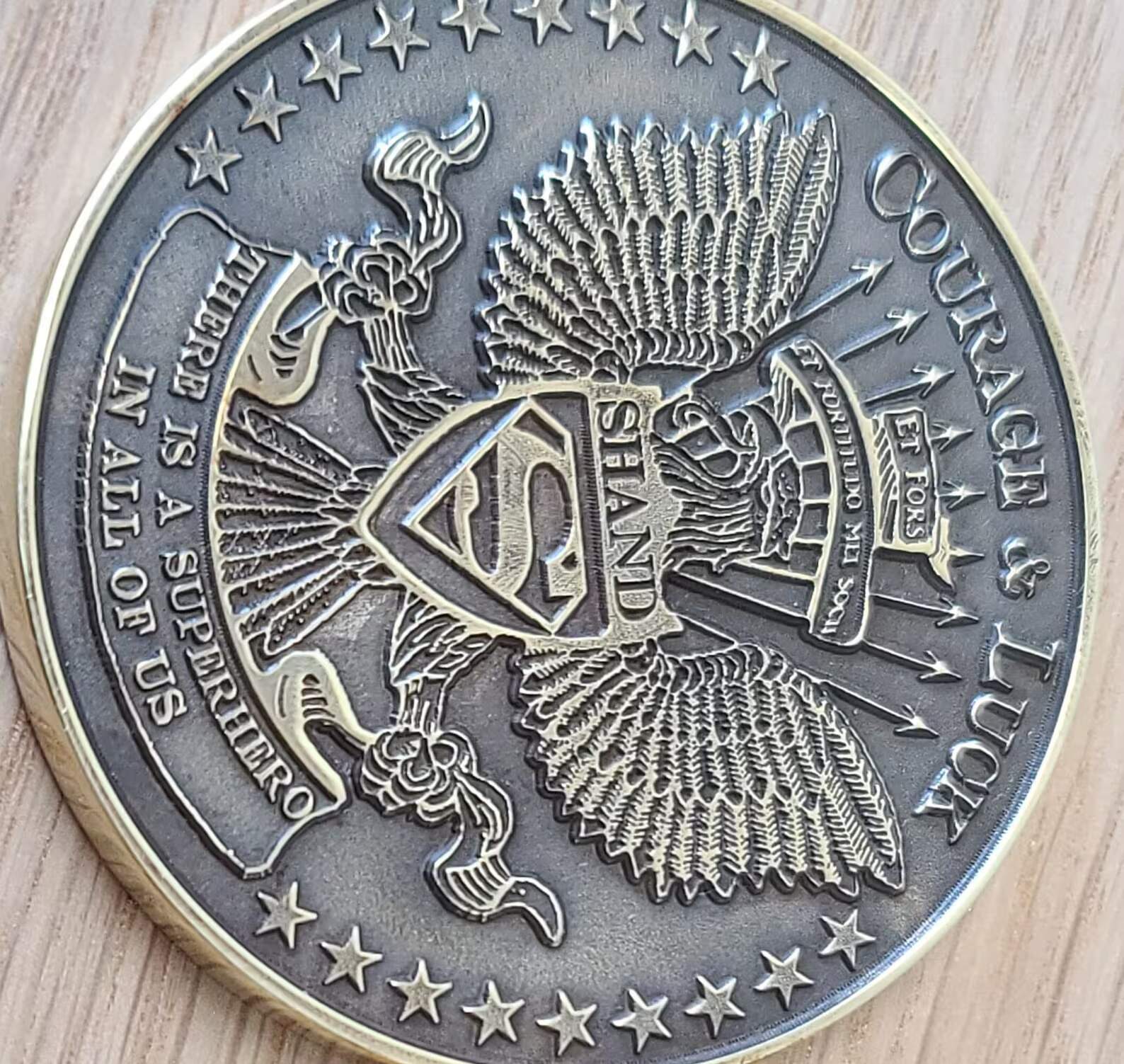 Custom engraved challenge coin