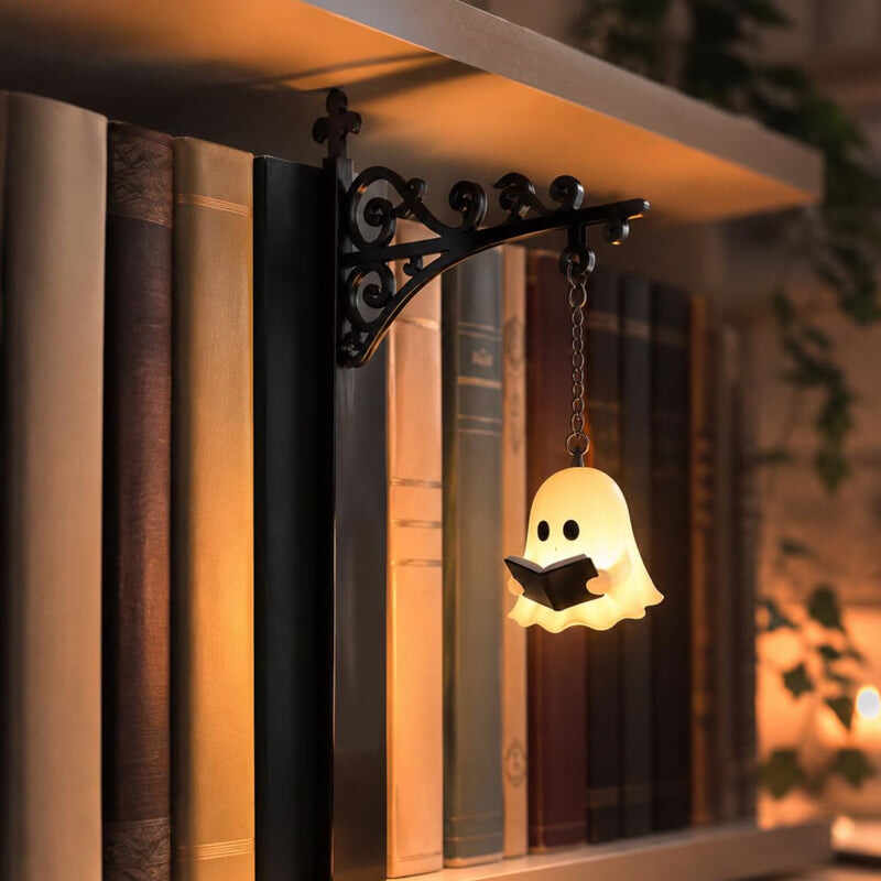 👻 Cozy Ghost Bookshelf Lantern