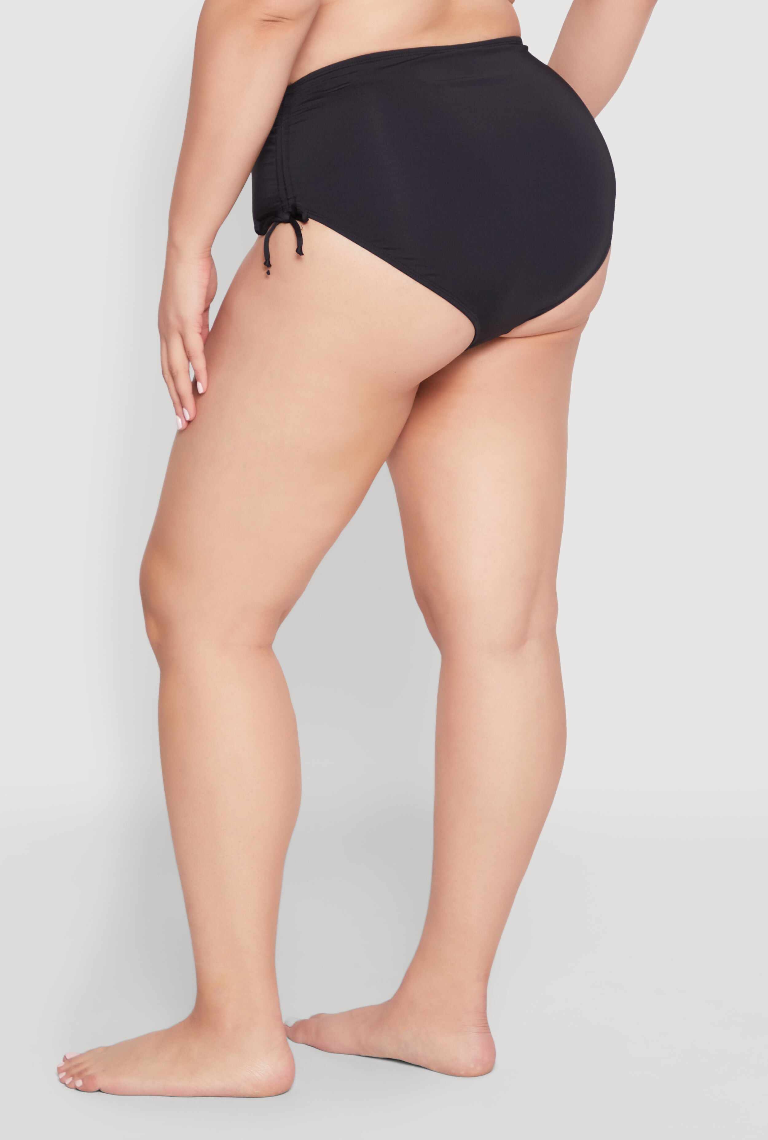 Plus Size Tankini and Bikini Bottoms Set