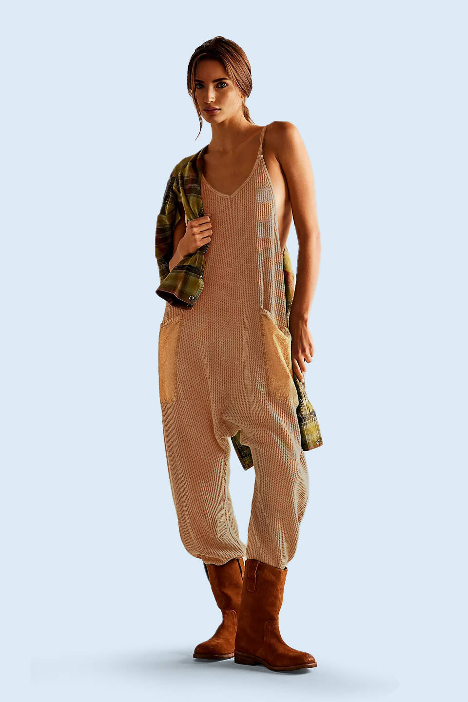 Waffle Jumpsuit (Buy 2 Free Shipping)