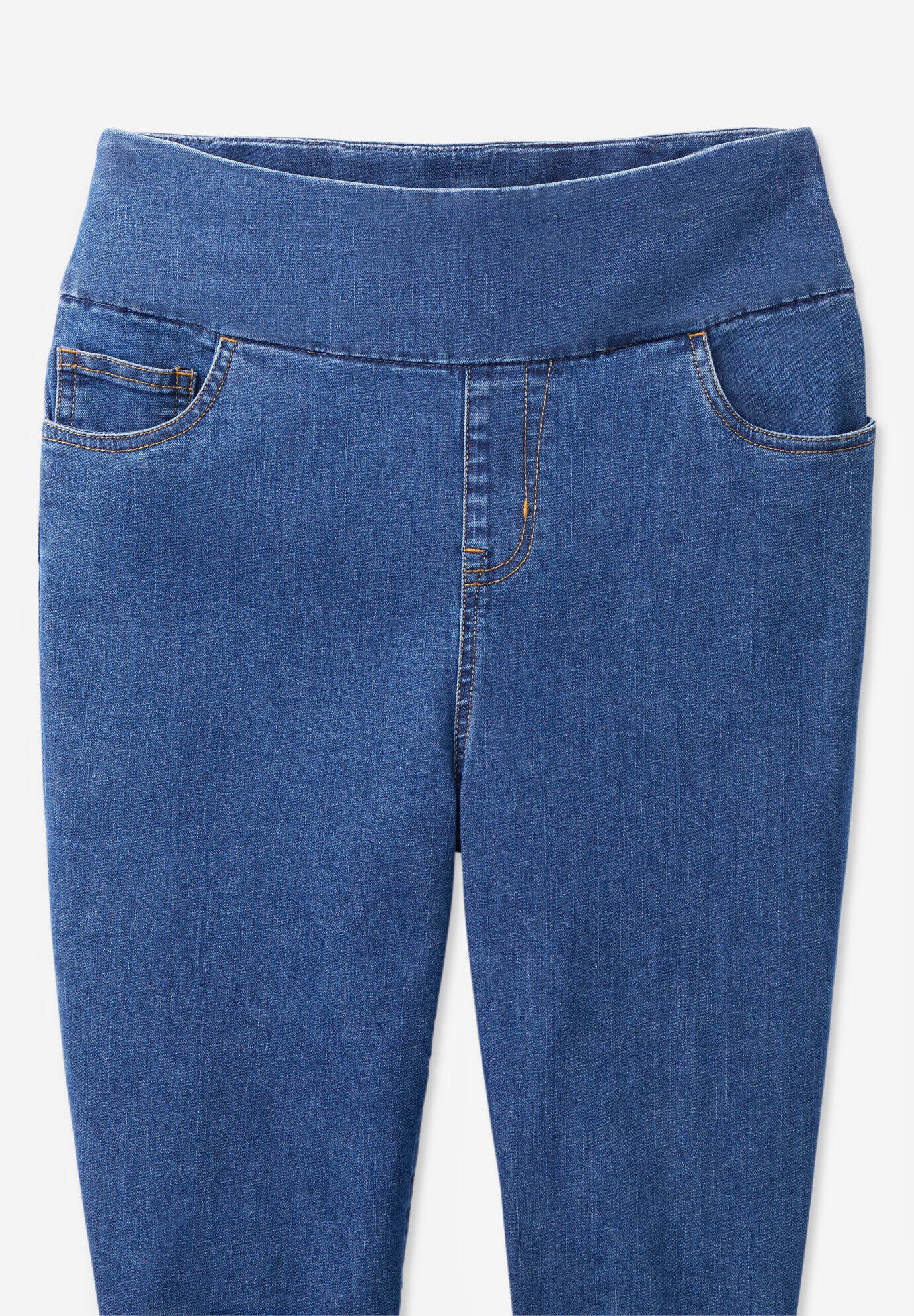Flex-Fit Pull-On Straight-Leg Jean