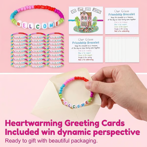 🔥Last Day 69% OFF - ✨🌈Pack of 25 Welcome BeadBracelets - StrengthenClassroom Friendship & SpreadWarm Kindness!