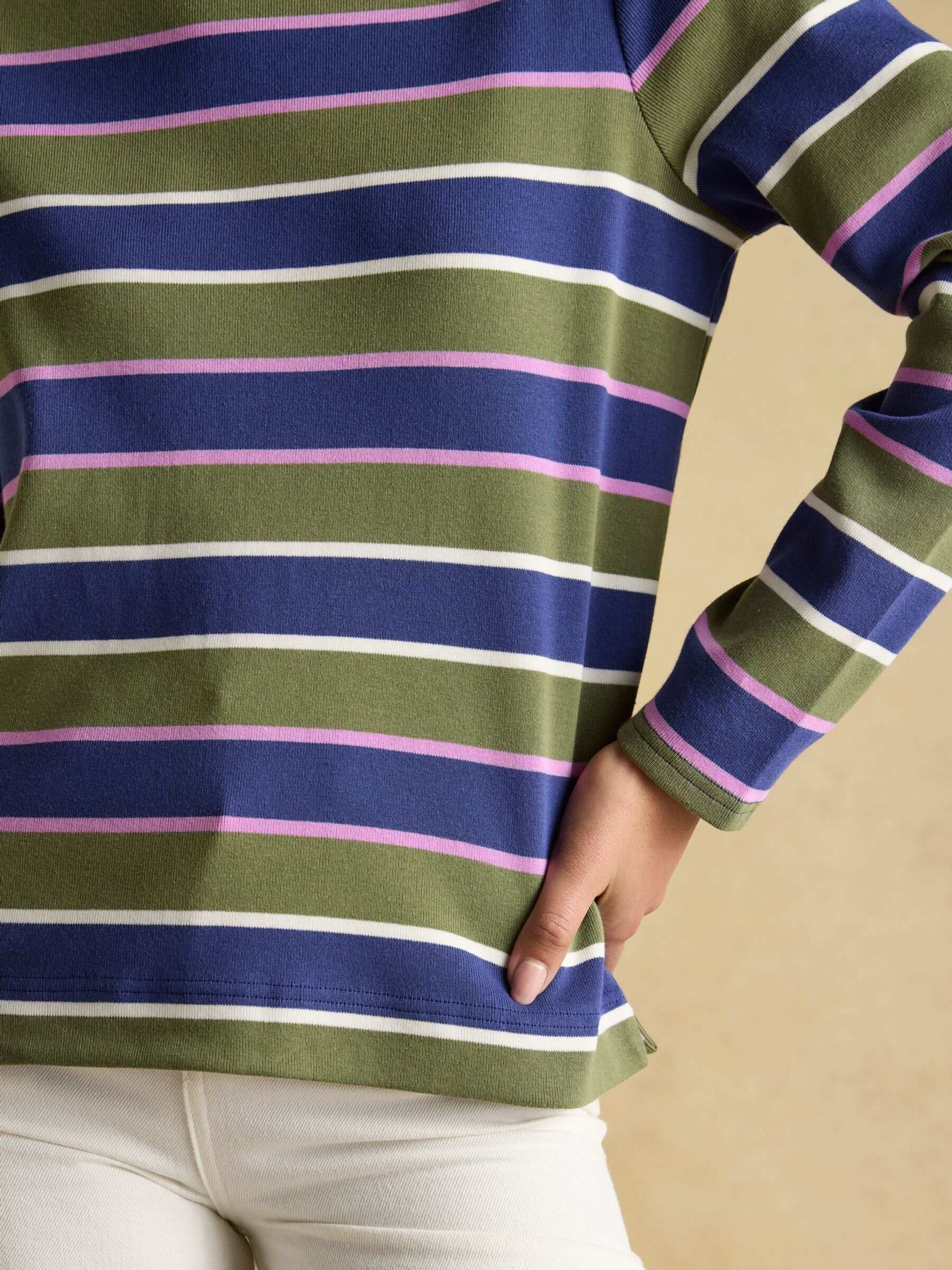 Harbour Multi Boat Neck 100% Cotton Breton Top