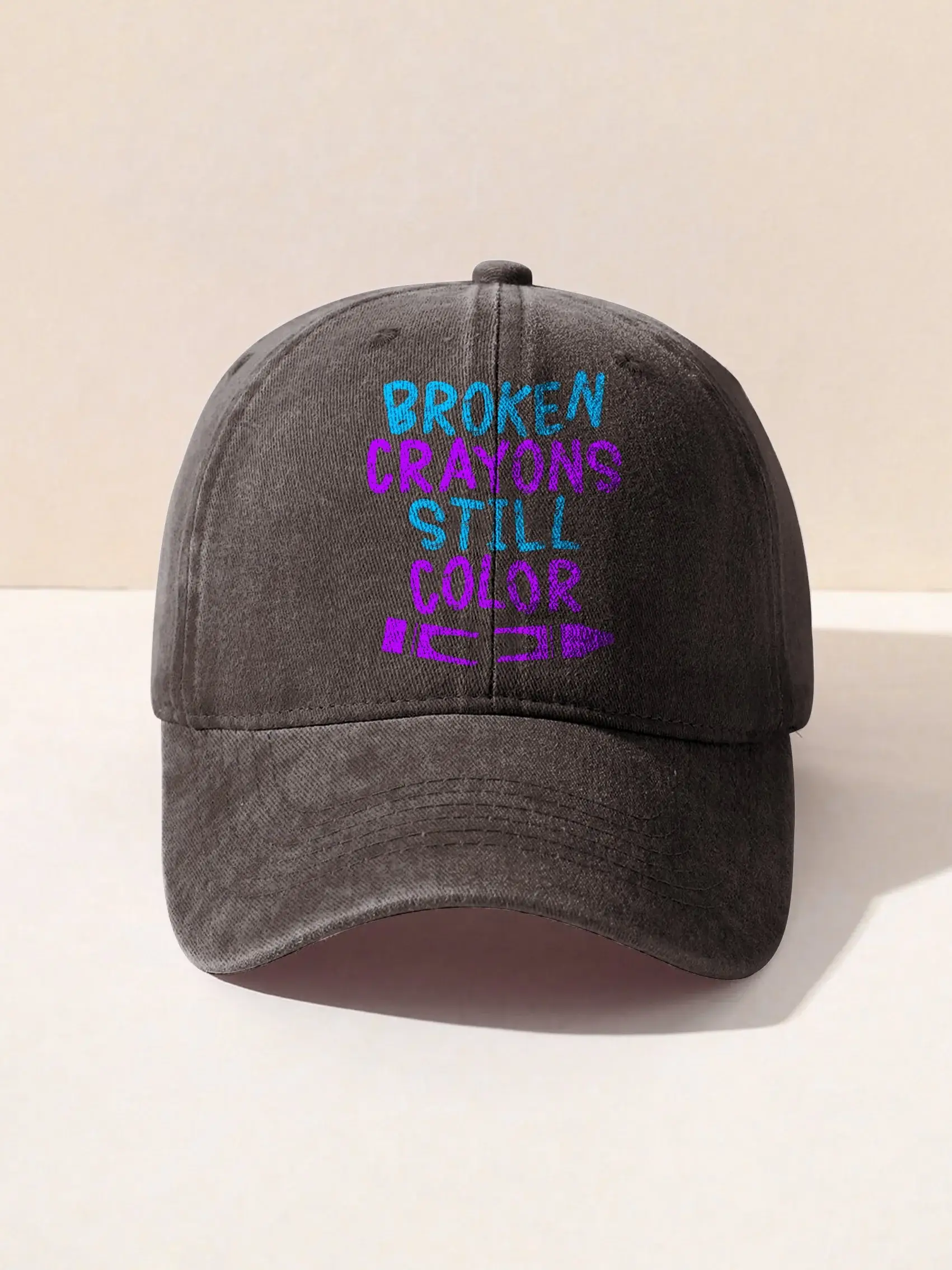 Broken Crayons Still Color Mental Health Awareness Encourage Print Casual Hats